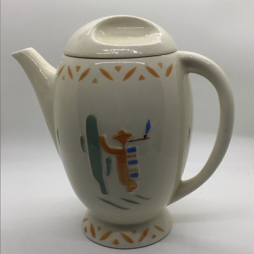 Vintage Porcelier Southwest Design Coffee/Tea pot